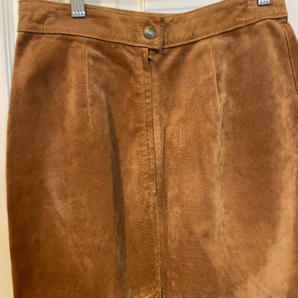 VTG Melbourne Country Clothing Co soft leather fully lined pencil skirt sz 8 - Picture 7 of 11